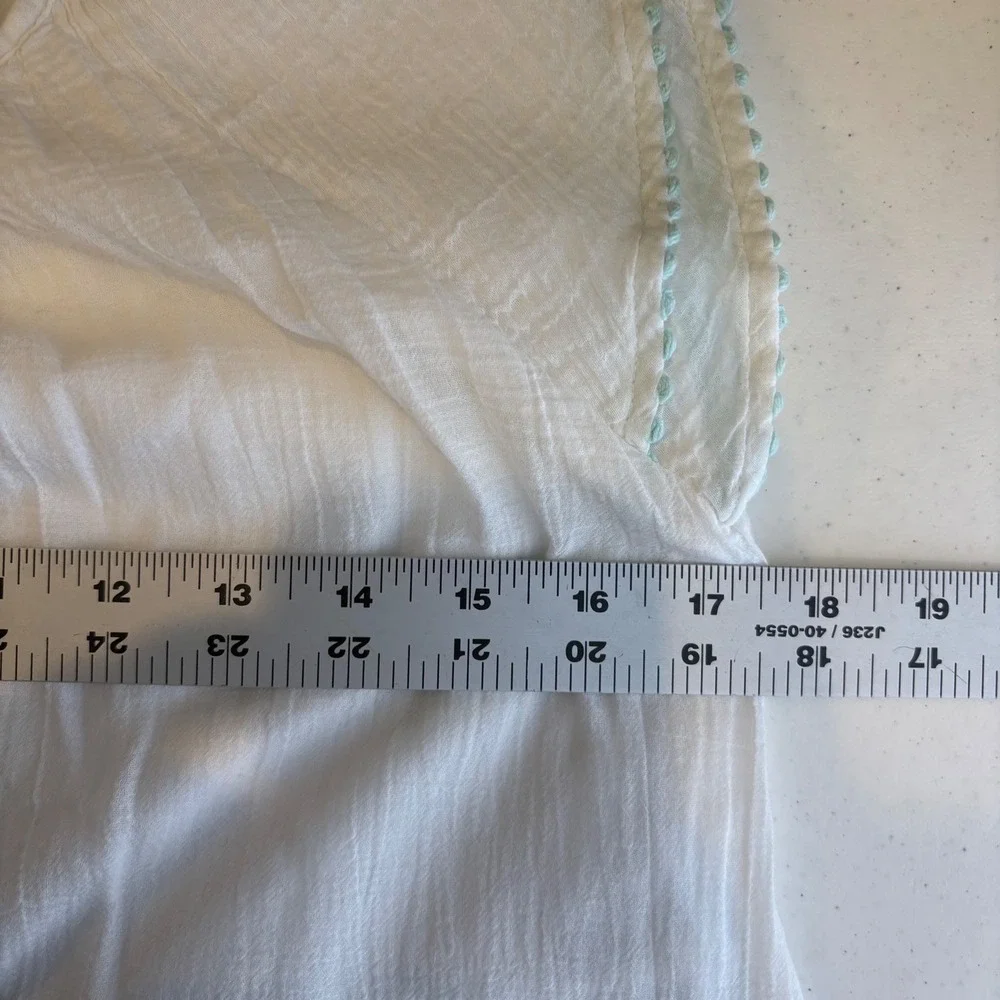 Polo Ralph Lauren Girls White Cotton Gauze Flutter Sleeve Dress Size 8 Beachy